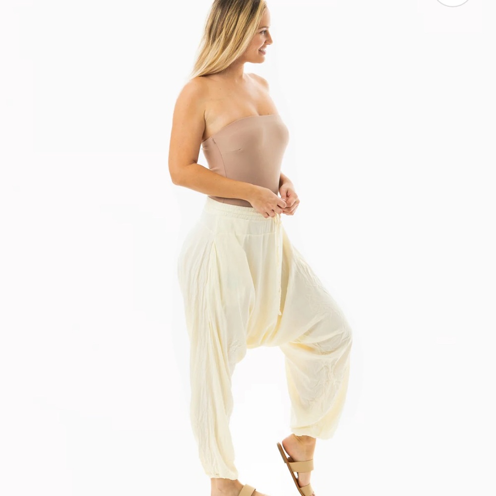 Women's Cream Harem Pants